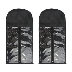 4 Pcs Hair Extensions wig Storage Bag Portable Dust-proof Black (NO HANGERS) new